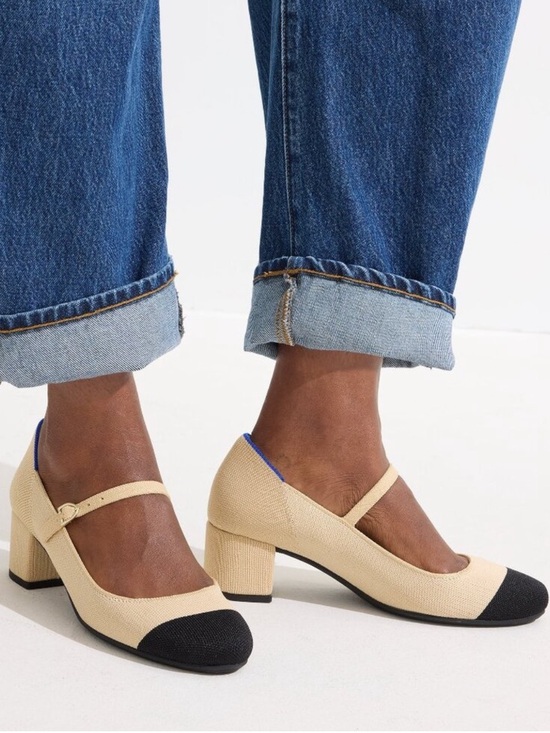 Rothy's Shoes - NEW Rothy’s Mary Jane Pump in Cream Cap Toe